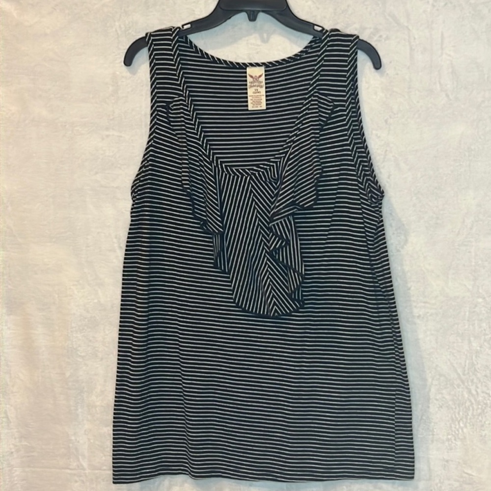 Faded Glory Striped plus size 1X tank top style blouse